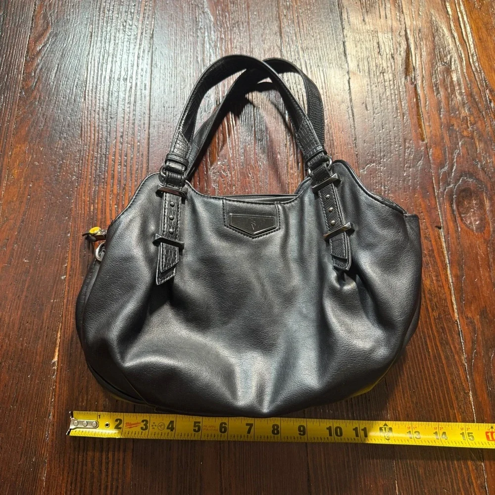 Simply Vera Wang Purse Handbag Shoulder Bag Black Gothic Biker